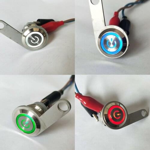 Dolity 12V ATV Motorcycle LED Handlebar Headlight Foglight Switch Waterproof Red