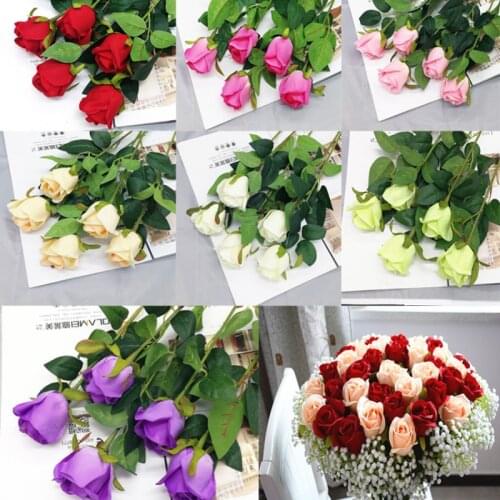 1PC Artificial Rose Flowers for Home Garen Wedding Holiday Birthday Party Garden Dining Table Bedroom Decor Craft Accessories