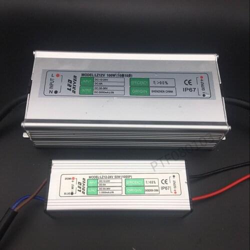 DC12-24 Vlow pressure To output DC 30 - 36V LED Driver IP67 Waterproof Lighting Transformers Power Supply 10W 20W 30W 50W 100W