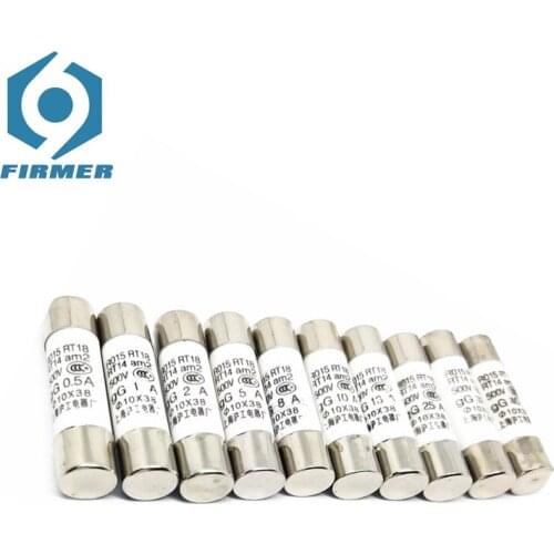 20PCS 10*38 mm Fast blow Ceramic Fuse 380V 1A 2A 3A 4A 5A 6A 8A 10A 16A 20A 25A 32A Fuse