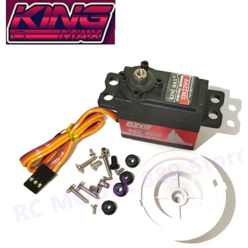 KINGMAX-engranajes de Metal Digital SW22HV, 68g, 22kg.cm, cabrestante de navegación Servo, rodamientos de bolas duales programab