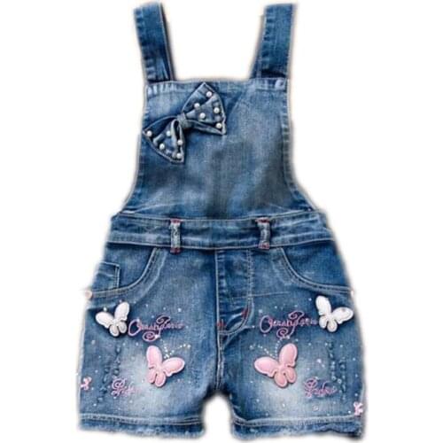 2021 Summer US Style Girl Jumpsuit Cute Sweet Fashion Washed Jeans Denim Romper Jumpsuits Straps Short Pants Cowboy Blue
