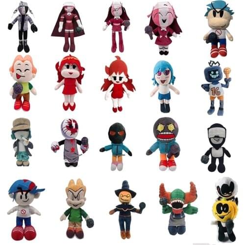 Hot 25cm Soft Spooky Skid Pump Garcello Lemon Monster Stuffed FNF Boy Dolls Friday Night Funkin Plush Toys Halloween Gifts