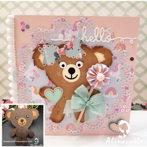 Die Cut METAL CUTTING DIES cut baby teddy bear Alinacraft Scrapbook paper craft album handmade card punch knife art cutter die
