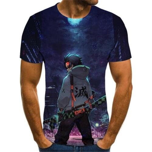 2021 T-shirt Demon Slayer Anime Mens Manga kimetsu no yaiba Top shirt hombre ropa Mens T shirt