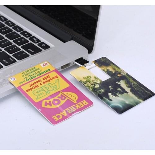 New Credit Card Shape USB Flash Drives Memory Pendrives USB 2.0 High Speed 32GB 16GB 8GB 4G Print Photo Or Logo Custom As Gift