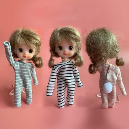 Ob11 baby clothes pajamas 1/12 1 / 8bjd climbing clothes beauty knot pig sister head piece suit GSC doll clothes accessories