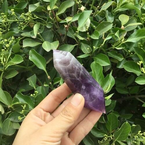 Natural Dream Amethyst point quartz crystal double terminated points