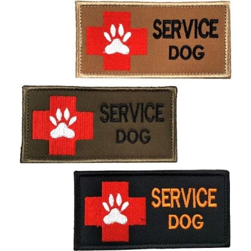 Rescue Dog Service Dog Pets Logo Patch Embroidery Patch Emblem DIY Badges For Pets Backpack Jacket Hunting Vest Decoration