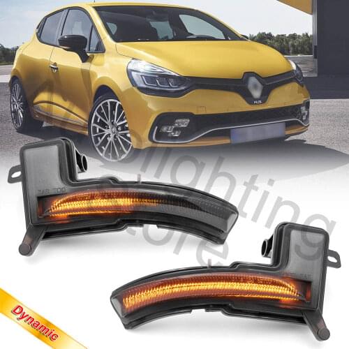 2X Turn Signal Lights Dynamic Side Mirror Indicator Lamps Rearview For Renault Clio 4 IV Captur Facelift Nissan Micra 2017-2020
