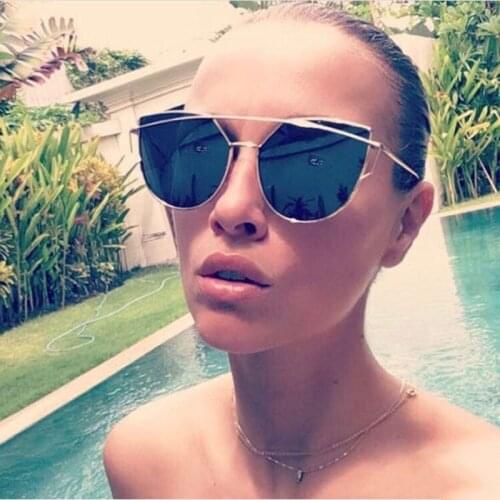 HKNA Classic Metal Cat Eye Sunglasses Women Luxury Brand Designer Eyeglasses Women Vintage Oculos De Sol Gafas De Sol Hombre