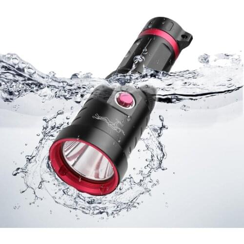 XHP70 Diving Military Grade Led Flashlight Torch Waterproof Underwater 100m Power 26650 or 18650 Battery Bulbs Lantern Litwod