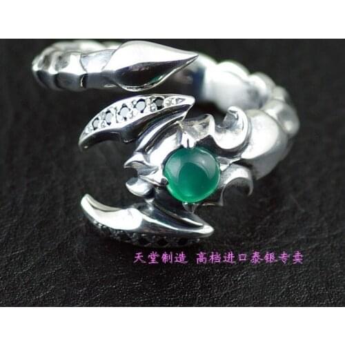 Thai silver ring opening scorpion ring