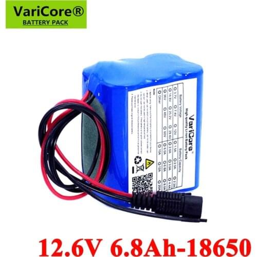 VariCore 12V 6800mAh 18650 Lithium Battery pack 12.6V Rechargeable batteries With PCB Protective plate CCTV Cam Monitor UES