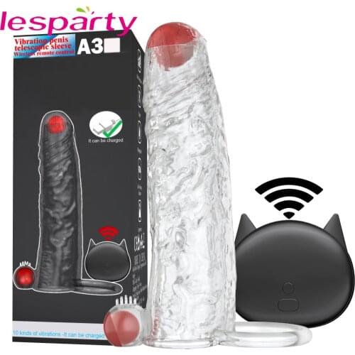 Vibrating Male Penis Ring Sleeve for Penis Dick Delay Ejaculation Enlargement Condoms Dildo Vibrator Adult Sex Shop Sexules Toys