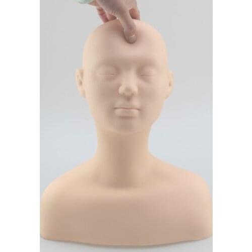 High Quality Silicone Female Cosmetology Mannequin Training Heads,Makeup Mannequin Head,Practice Manikin Head Bust