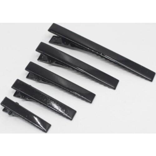 50PCS/LOT Black Metal Aligator Clips Teeth Single Hairpins Prong Handmade Hairband Bows' Barrette DIY Hair Accessories