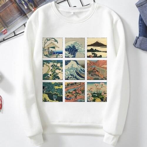 Japanese Style Graphic Print Women Moletom 2020 New Winter Hoodies Women Clothes Harajuku Aesthetic Itself White Tops Sweatshirt