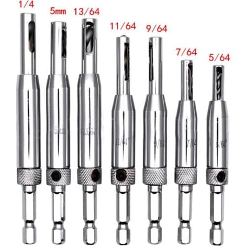1set door and window hinge twist drill, precise positioning hole opener, hex Shank positioning punching hole drill