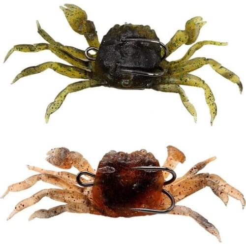 1 Pcs 10cm 34g Artificial Crab Bait 3d Simulation Fishing Bait Soft Bait With Pointed Hook