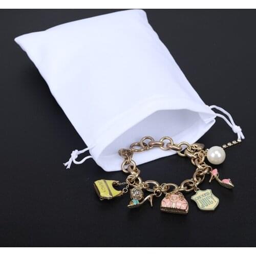10Pcs Wedding Party Decoration Eyelashes Makeup Cotton Storage Bags Jewelry Velvet Drawstring Bag Gift Packaging Pouches