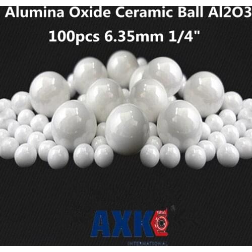 100pcs1/4" Alumina Oxide Ceramic Ball Al2o3 For Bearing/pump Balls 6.35mm