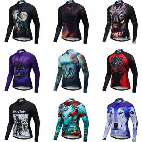 2019 Winter Cycling Jersey Clothing Shirts Men 3D Bicycle Shirts MTB Clothes Wear Ropa Ciclsimo Quick Dry Maillot Bike Jerseys