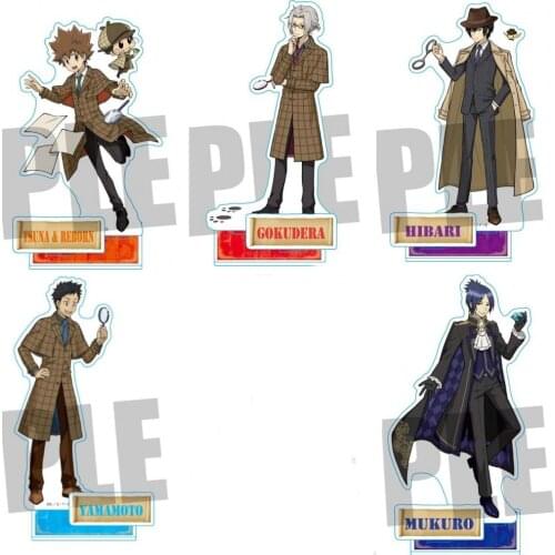 Anime Katekyo Hitman Reborn! Detective Series Acrylic Stand Model Desk Toy Hibari Kyoya Yamamoto Takeshi Gokudera Hayato Ranbo