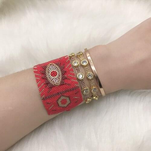 BLUESTAR MIYUKI Turkish Evil Eye Bracelet Crystal Bead Pulseras Mujer Moda Fashion Armband Jewelry
