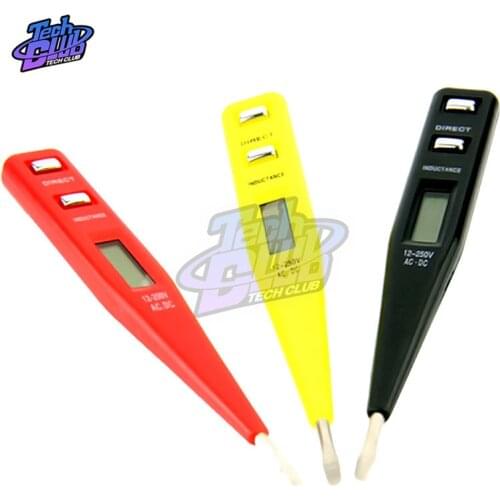 AC DC Digital LCD Voltage Tester Pen AC/DC 12V-250V Voltage Detector Continuity Voltage detection pen Inductance Detector Sensor