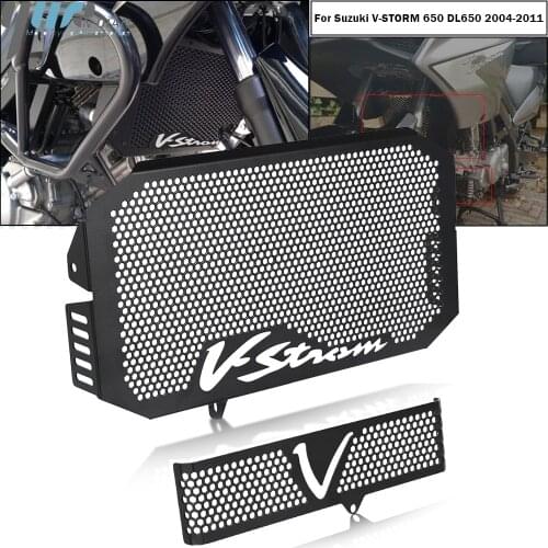 DL650 VSTORM Motorcycle Aluminum Radiator Grille Cover Guard Protection Protetor For Suzuki V-STORM 650 VSTORM DL 650 2004-2011