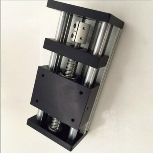 The effective stroke of double axis ball screw guide slide table is 100 mm 1204 screw 42 stepper motor