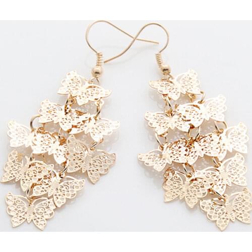 Женские золотые серьги GOO JEW China At AliExpress