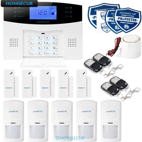 HOMSECUR Wireless&Wired 2G Home Security Alarm System+PIR+5*Door Sensor