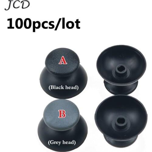 JCD 100pcs Black Analog Joystick thumb grip Cap for Sony PlayStation Dualshock 3 PS3 joypad Controller Grip Stick Cap