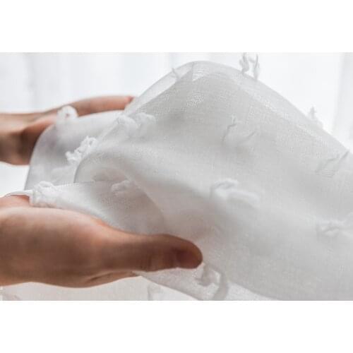 Lovely White Tulle Curtains for Living Room String Door Curtain Window Rideau Voile Solid Sheer Veil Kitchen Cortinas Snow