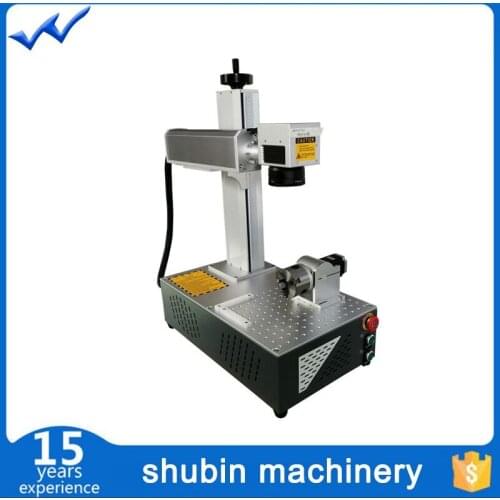 Raycus max JPT 20W 30W 50W Print Laser Marker for Plastic ID Card with rotary axis cheap price