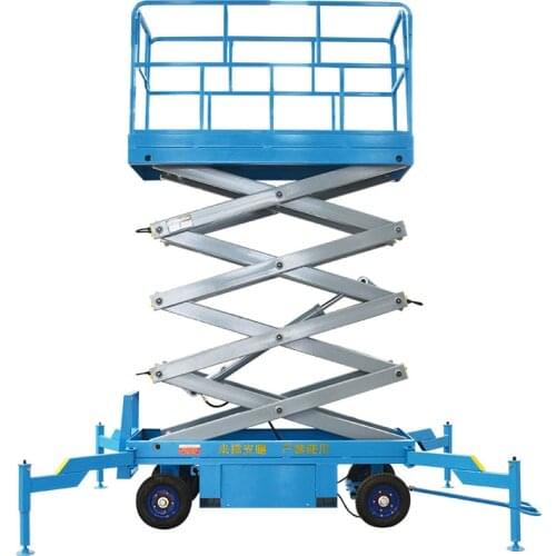 Qiyun CE approved 6-18M Mobile Electric Hydraulic Scissor Lift vertical mobile manual lift platform for sale