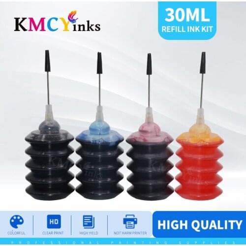 KMCYinks 30ML Refill Dye Ink Kit For Epson for Canon for HP for Brother Inkjet Printer Cartridge Printer for hp 302 301 652 901