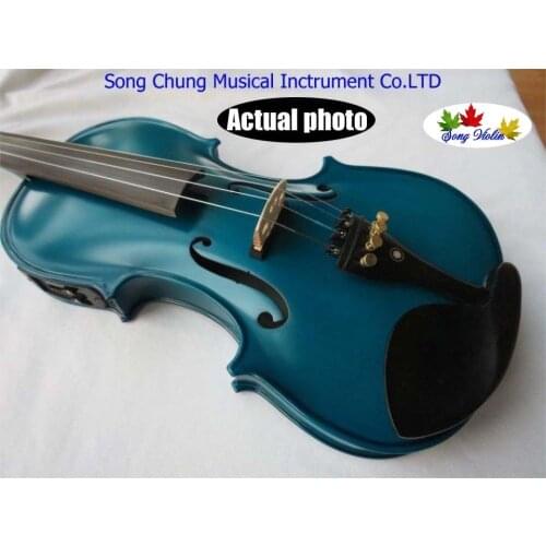Excellent SONG Brand Blue colors electric & acoustic violin 3/4