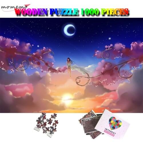 MOMEMO Sun and Moon Puzzle Toys Jigsaw Puzzles 1000 Pieces Wooden Adults 1000 Pieces Puzzles Toy Anime Puzzle 1000 Piezas Adulto