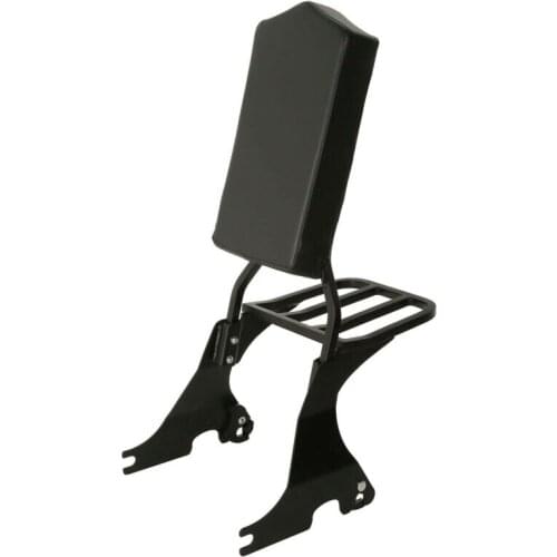 Motorcycle Backrest Sissy Bar Pad w/ Luggage Rack For Harley Sportster 883 1200 Iron883 48 72 2004-2020