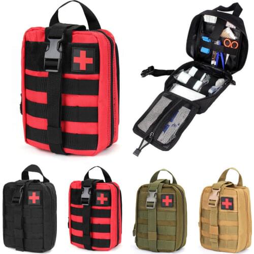 Outdoor Hiking EDC Molle Tactical Pouch Bag Emergency First Aid Bag survive Kit Package Travel Camping Climbing Medical Kits Bag