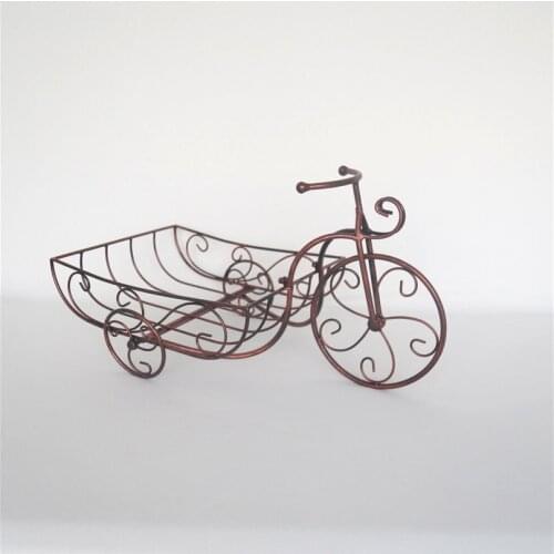 Newborn Photo Prop Brown Baby Posing Bed Lovely Newborn Prop Bike Flower Pattern Baby Bicycle Photography Props