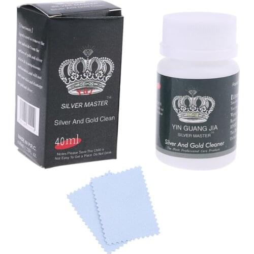 40ML Jewelry Cleaning Polishing Cloth Liquid Anti-Tarnish Silver Gold Cleaner Protector DIY Jewelry Making Tools B85D