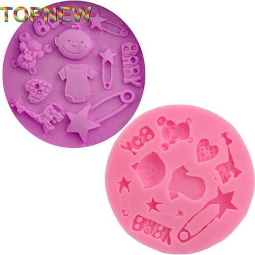 Baby Boy Silicone Mold Fondant Cake Baking Tools 1977