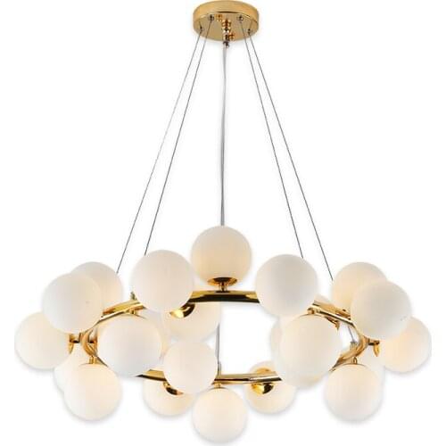 LED Nordic Pendant Chandelier Modern Simple Dining Room Bedroom Kitchen Living Room Hanging Lamp Creative Glass Home Luminaires