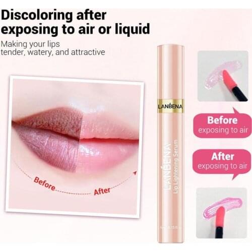 Lanbena Lip Lightening Serum Reduce Pigmentation Moisturizing Gloss Care Plumper Lip Increase Enhance Liquid Lips Lip J8P8