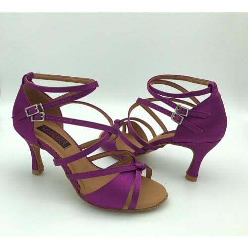 7.5cm heel Latin Dance Shoes For women Salsa shoes pratice shoes comfortable latin shoes 6209P low heel high heel available
