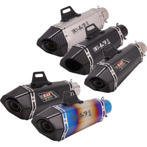 Universal 38-51mm Motorcycle Yoshimura Exhaust Moto Pipe Escape For CBR650 R6 ER6N MT09 duke Carbon Fiber Tail Muffler DB Killer